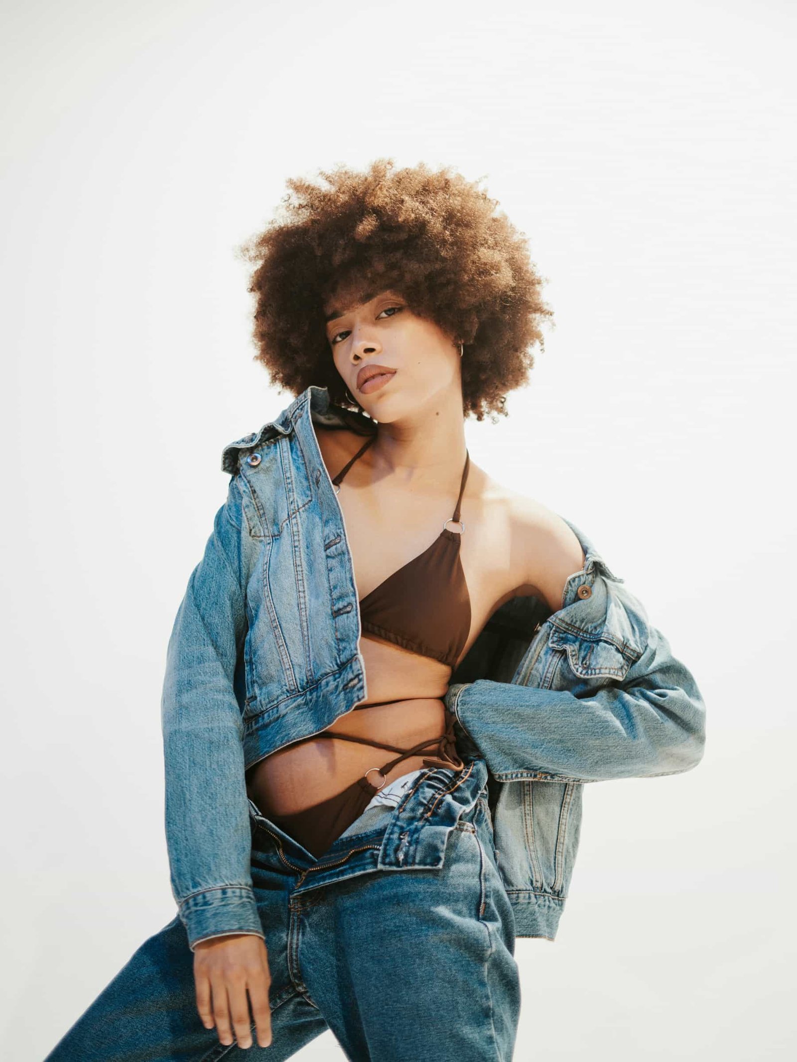 Straight denim shirt